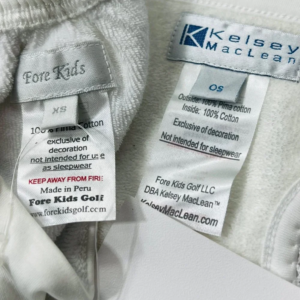 Fore Kids Diaper Cover + Bib Set Golf Inspired 100%‎ Pima Cotton